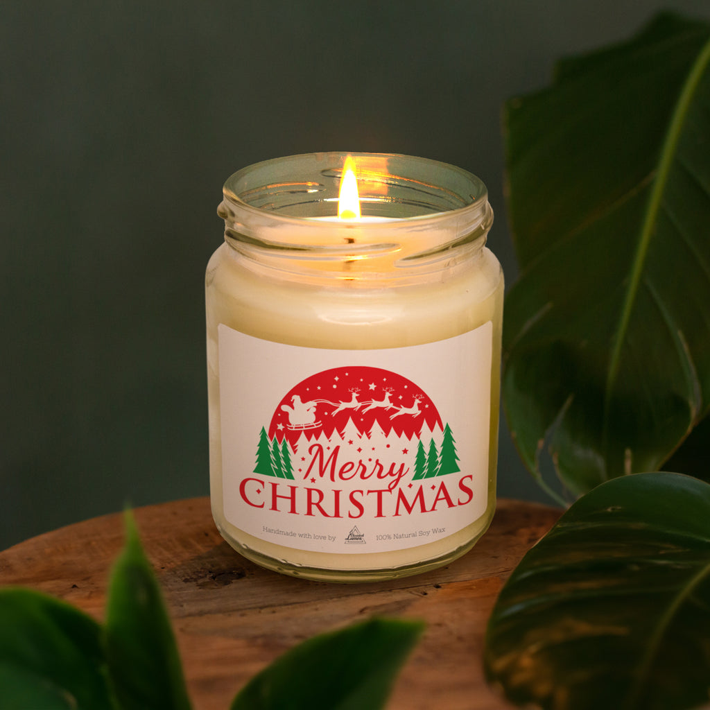Merry Christmas Весела Коледа - Ароматна Соева Свещ - Zinora.bg