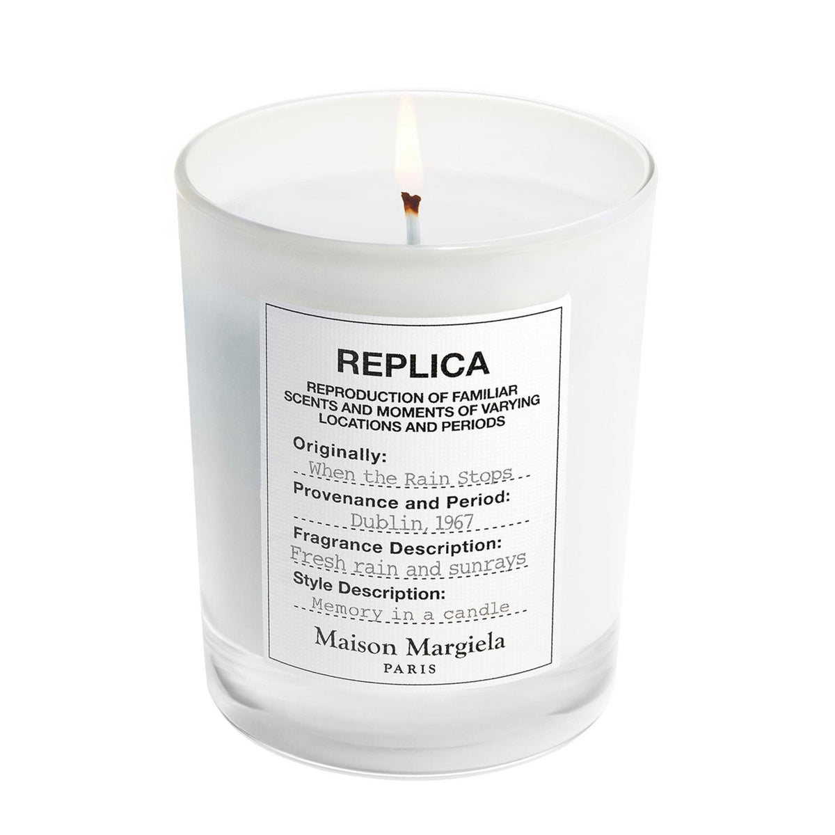 Maison Margiela, Replica When The Rain Stops, Пресен, Ароматизирана свещ, 165 г