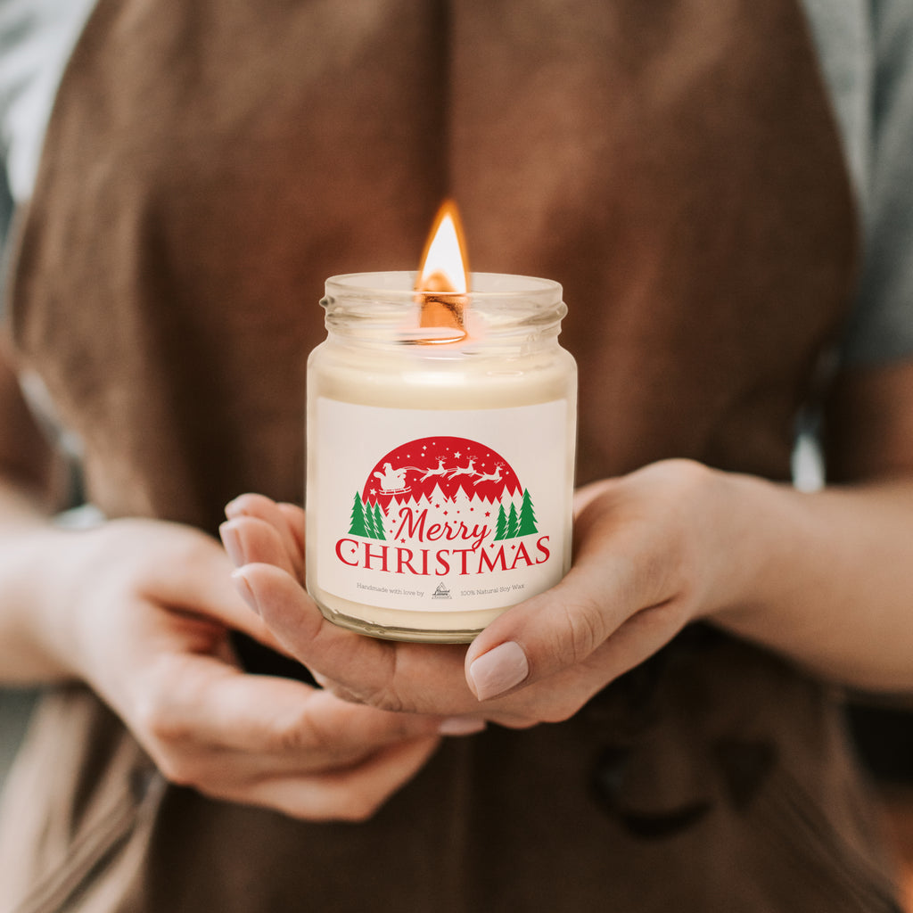 Merry Christmas Весела Коледа - Ароматна Соева Свещ - Zinora.bg