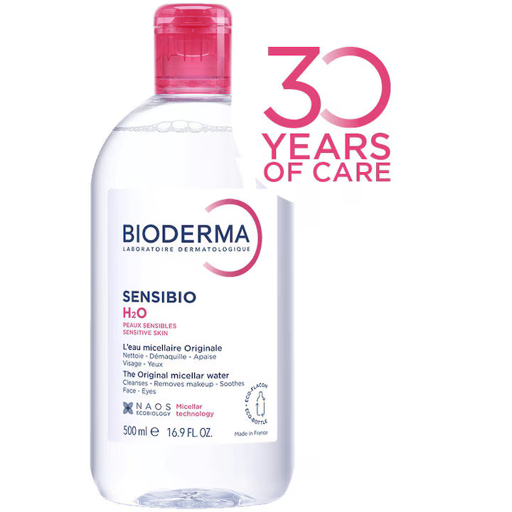 Мицеларна вода Bioderma Sensibio H2O за чувствителна кожа, 500мл - H2O-micellar-water-500-ml. zinora.bg.