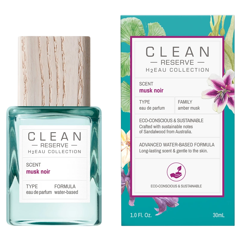 Clean, H2Eau Musk Noir, Парфюмна вода, Унисекс, 30 мл