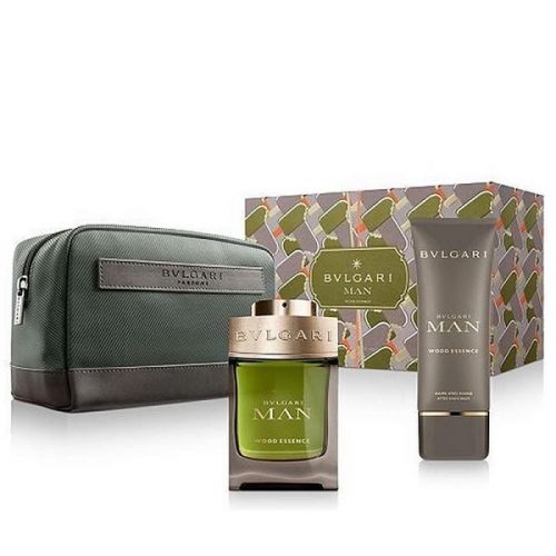 Bvlgari MAN Wood Essence M Set - EdP 100 ml + a/s balm 100 ml + pouch