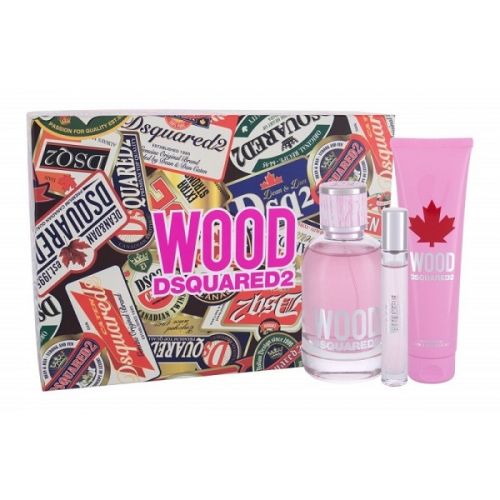DsQuared Wood W Set - EdT 100 ml + sh/gel 100 ml + Purse /2018