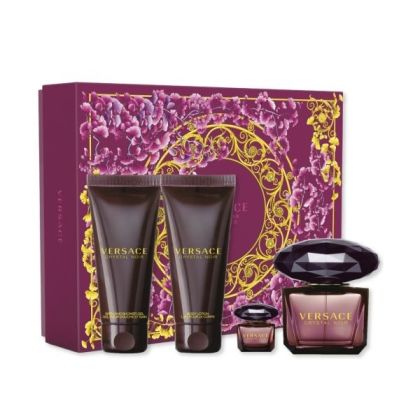 Versace Дамски Парфюм Crystal Noir W Set - EdT 90 ml + b/lot 100 ml + sh/gel 100 ml + EdT 5 ml