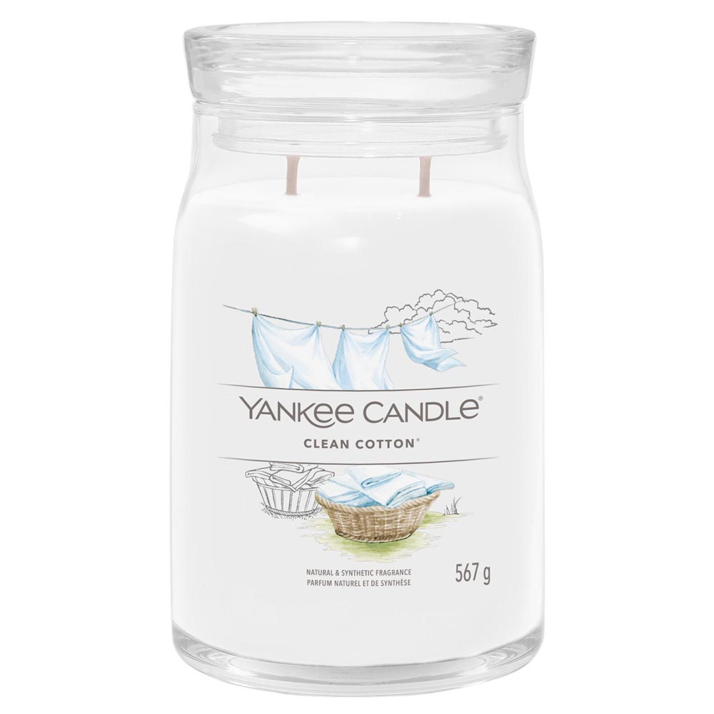 Yankee Candle, Clean Cotton, Ароматизирана свещ, 567 г