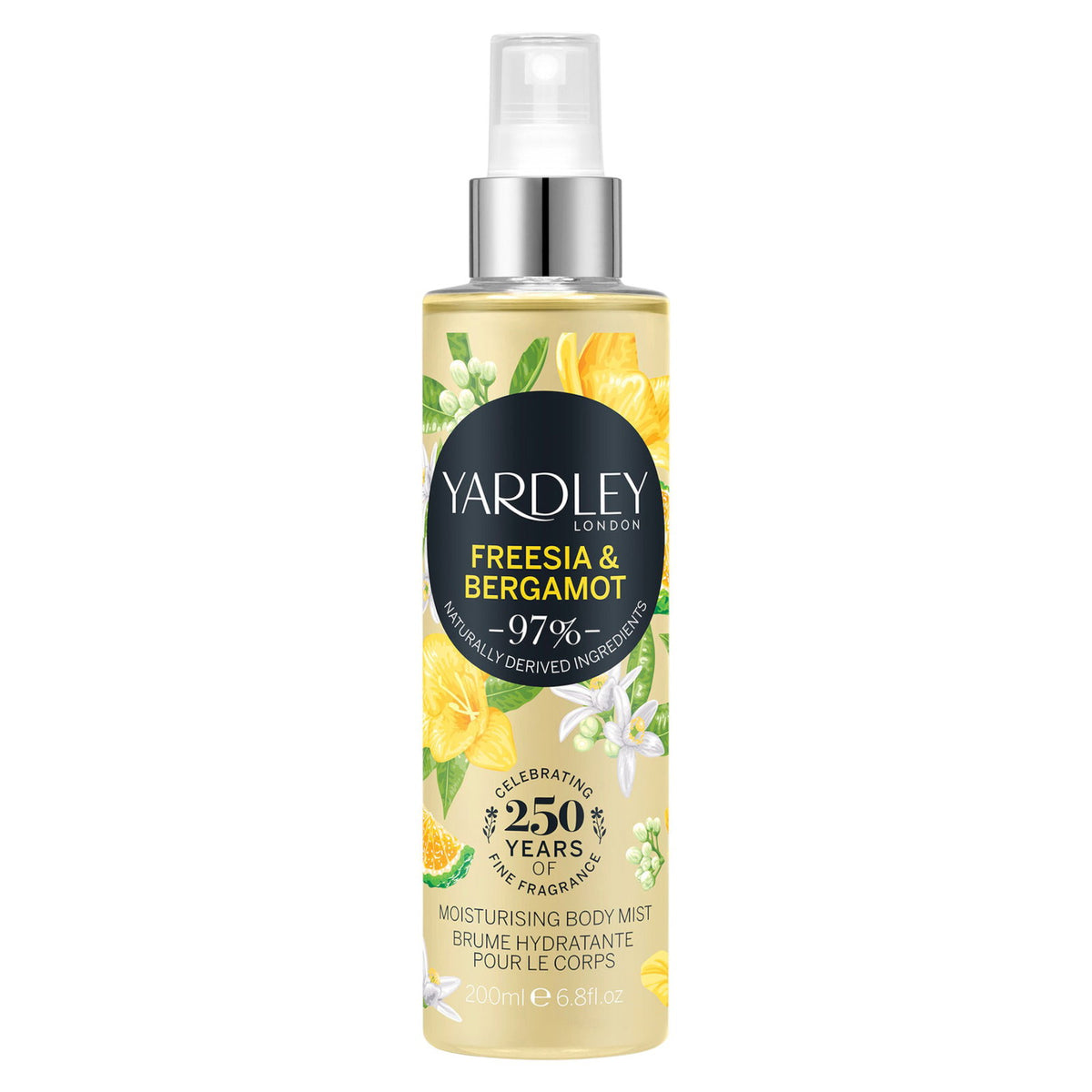 Yardley, Freesia and Bergamot, Ароматизиран спрей, За жените, 200 мл