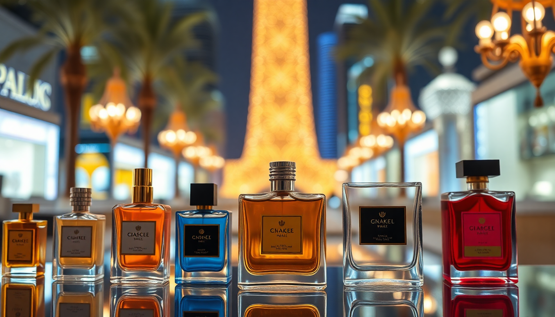 Dubai perfumes in backgroung