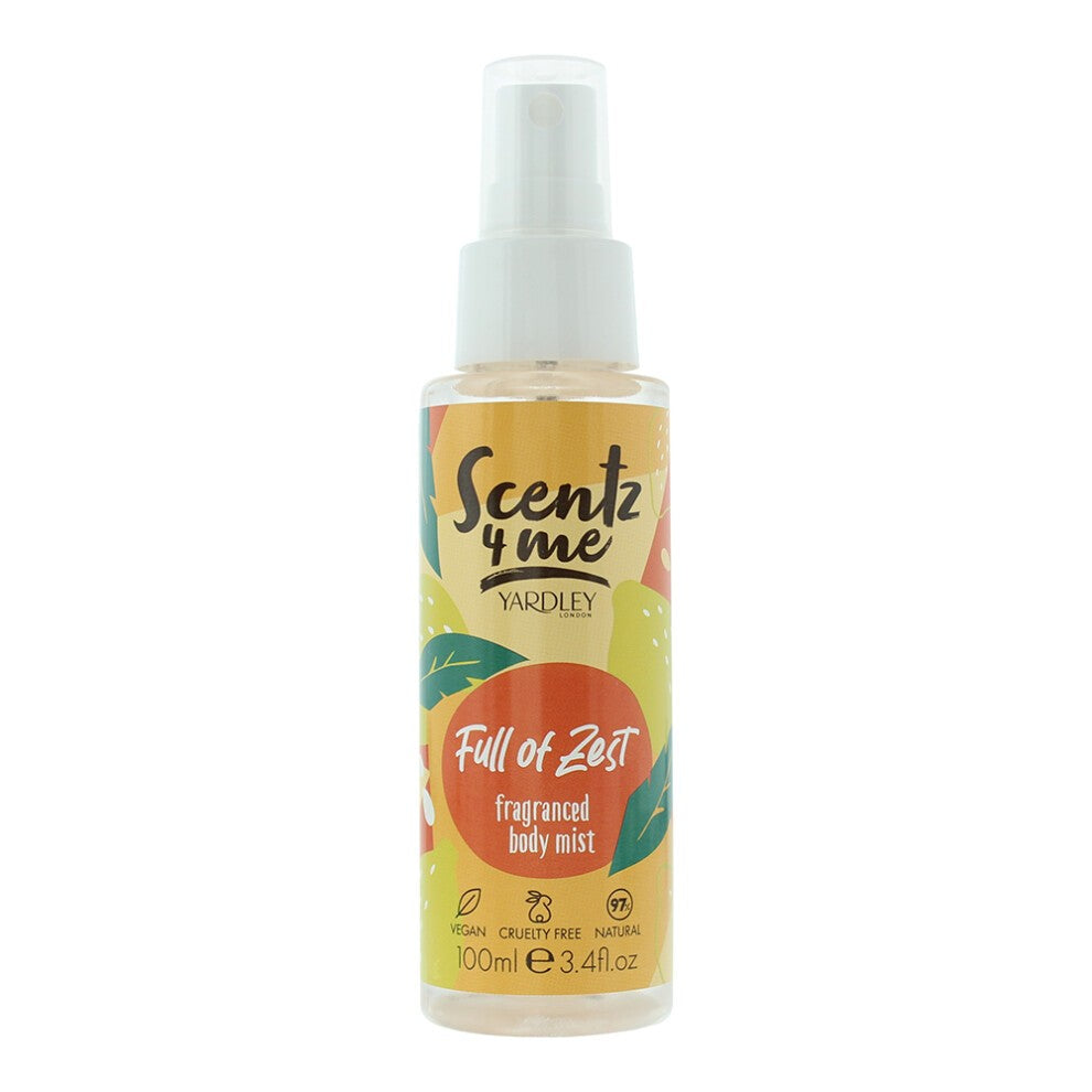 Yardley, Scentz 4 Me Full Of Zest, Ароматизиран спрей, Унисекс, 100 мл