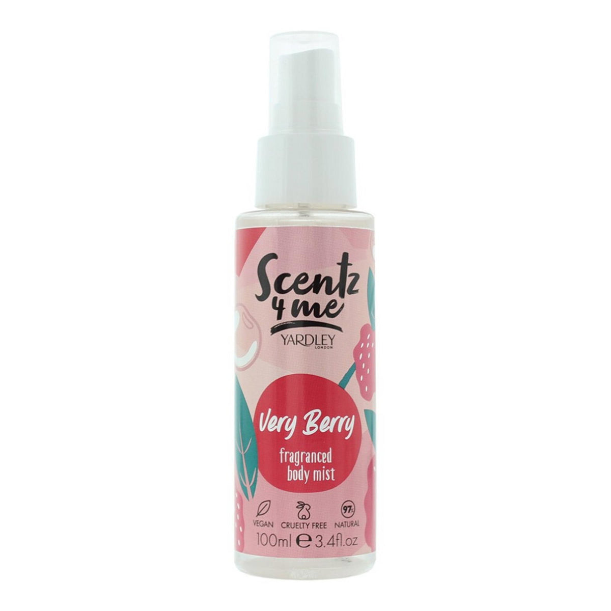 Yardley, Scentz 4 Me Very Berry, Ароматизиран спрей, Унисекс, 100 мл