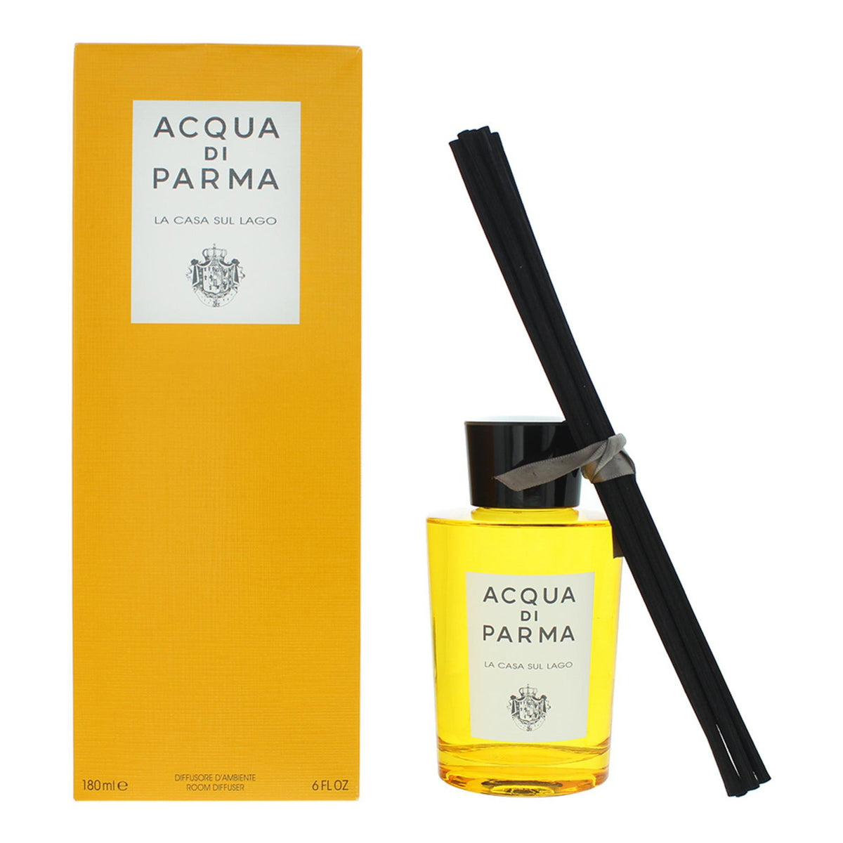 Acqua di Parma, La Casa Sul Lago, Тръстика, Цветен, Воден, Мускус, Ароматизатор с пръчици, Жълт, 180 мл