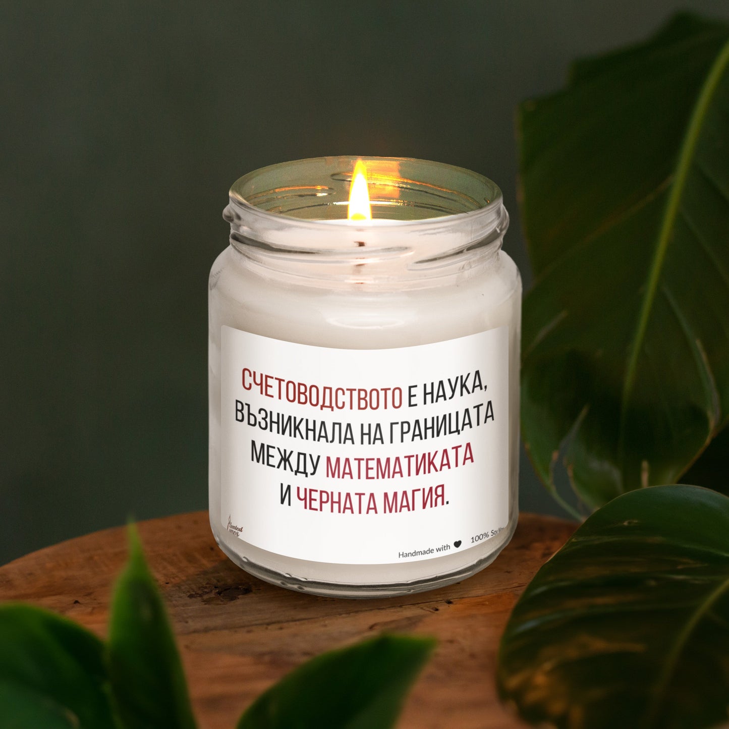  Счетоводство - математика + черна магия Ароматна Соева Свещ - Zinora.bg