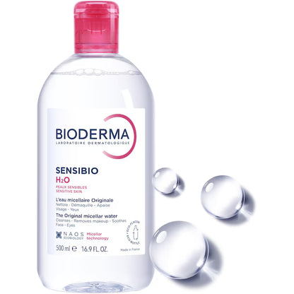 BIODERMA Sensibio H2O – Мицеларна вода за чувствителна кожа 500 мл - Оригинален продукт - micellar-water-500-ml - zinora.bg.