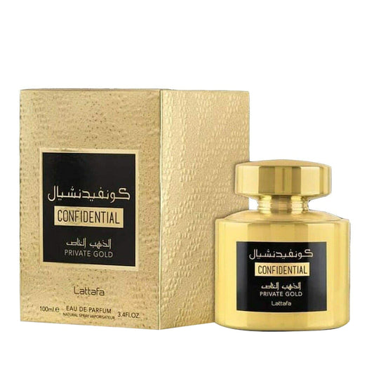  Дамски парфюм Lattafa Confidential Private Gold, 100 мл, EDP - Zinora.bg Zinora.bg
