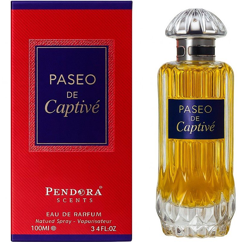 PENDORA SCENTS Paseo De Captive парфюм за мъже и жени EDP 100 мл - вдъхновен от Pasha de Cartier. Кутия и бутилка. Zinora.bg.