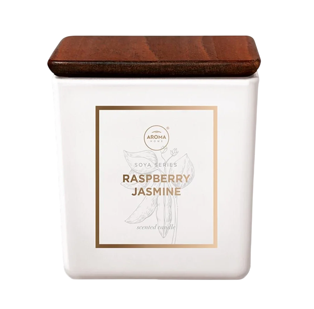 Aroma Home, Raspberry & Jasmine, Ароматизирана свещ, 115 г