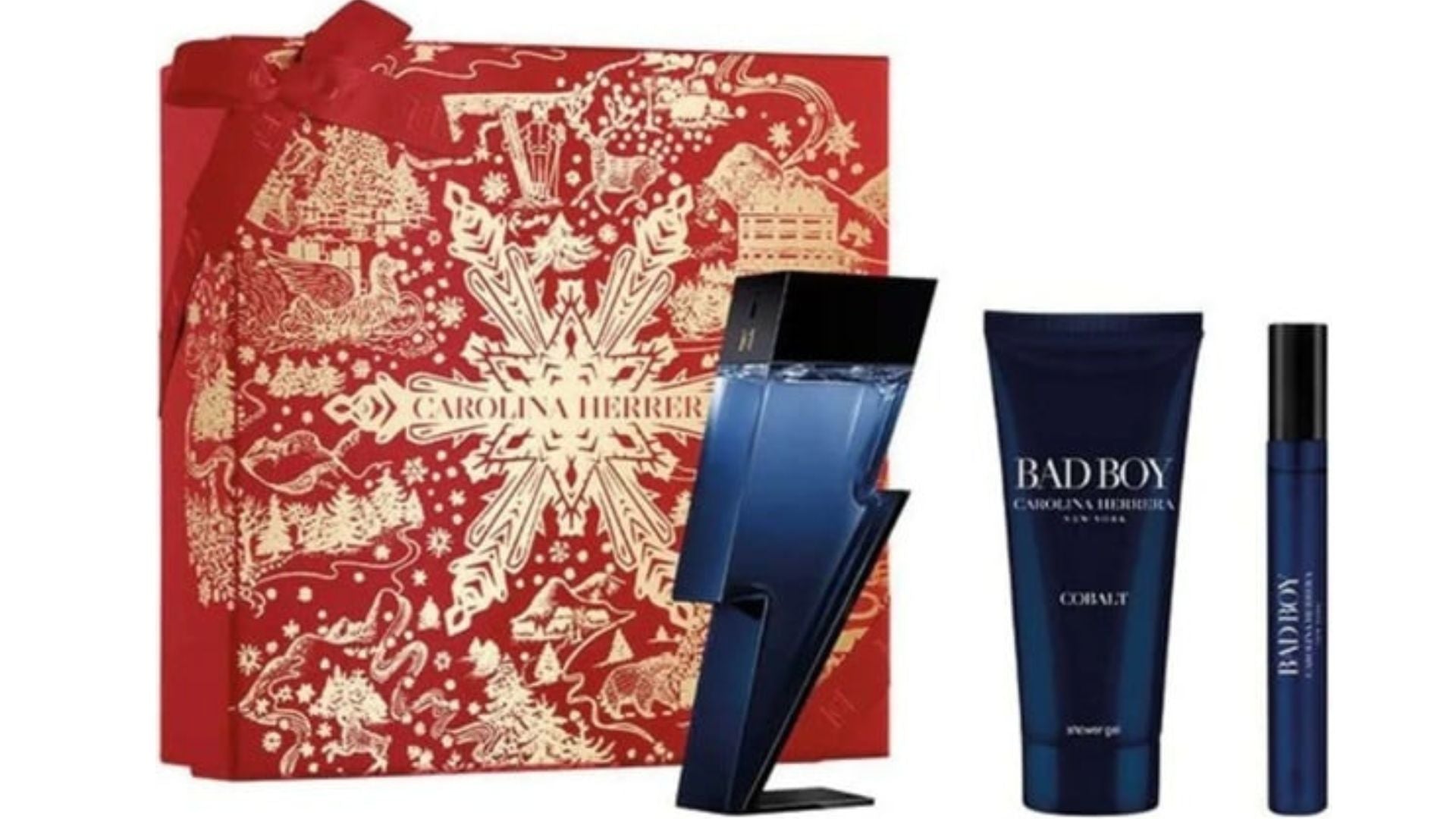 Carolina Herrera Bad Boy Cobalt - EDP 100 ml + EDP 10 ml + Shower Gel 100 ml за мъже
