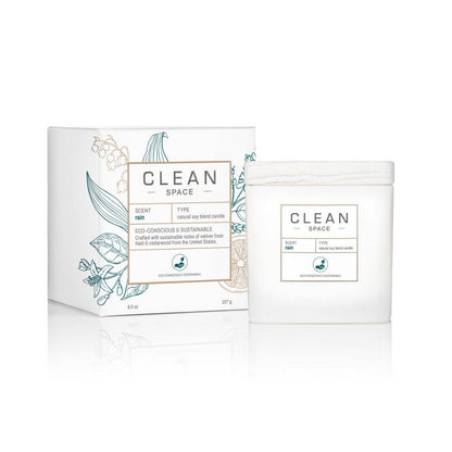 Clean, Space Rain, Ароматизирана свещ, 227 г