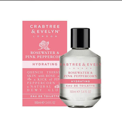 Crabtree & Evelyn, Rosewater & Pink Peppercorn, Тоалетна вода, За жените, 100 мл