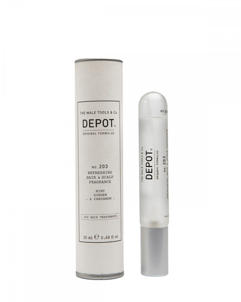 Depot, 200 Hair Treatments No. 203, Миризлива мъгла за коса, За мъже, Мента, Джинджифил & Кардамон, 20 мл