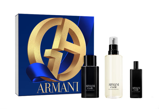Armani Code Gift Set - EDT 75 ml + EDT 15 ml + Refill EDT 150 ml за мъже Zinora.bg