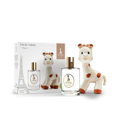 Gift Box Set Sophie la Girafe: Sophie La Girafe Collectible Plush + Paris, Eau De Toilette, For Boys, 100 ml