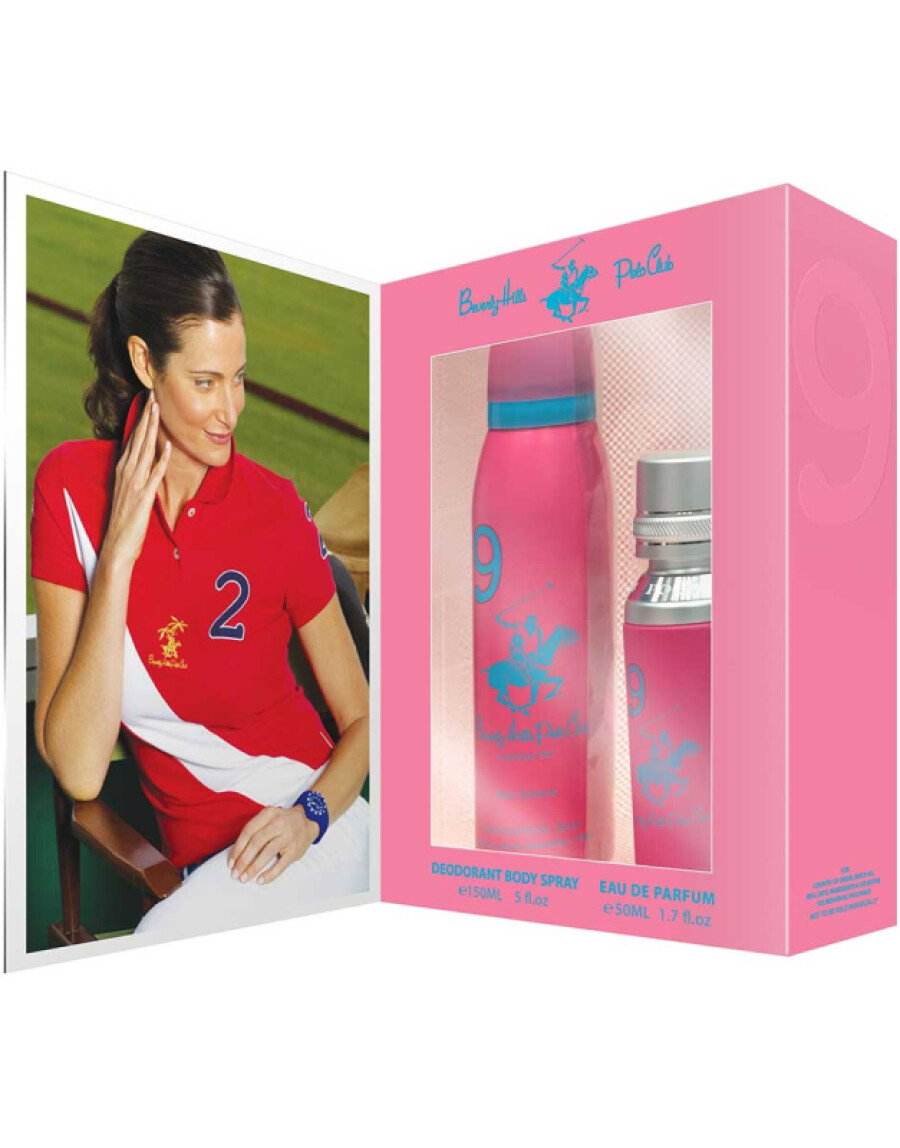 Gift Set Beverly Hills Polo Club: 1982 - Sport 9, Eau De Parfum, For Women, 50 ml + 1982 - Sport 9, Anti-Perspirant, Deodorant Spray, For Women, 150 ml
