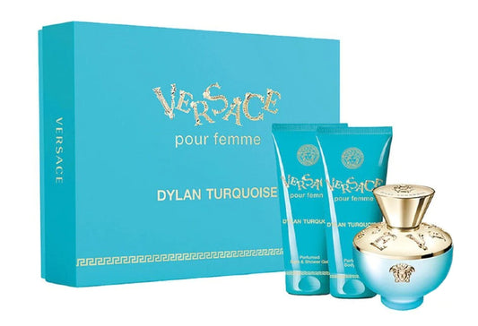 Versace Dylan Turquoise Gift Set - EDT 50 ml + Body Gel 50 ml + Shower Gel 50 ml за жени Zinora.bg