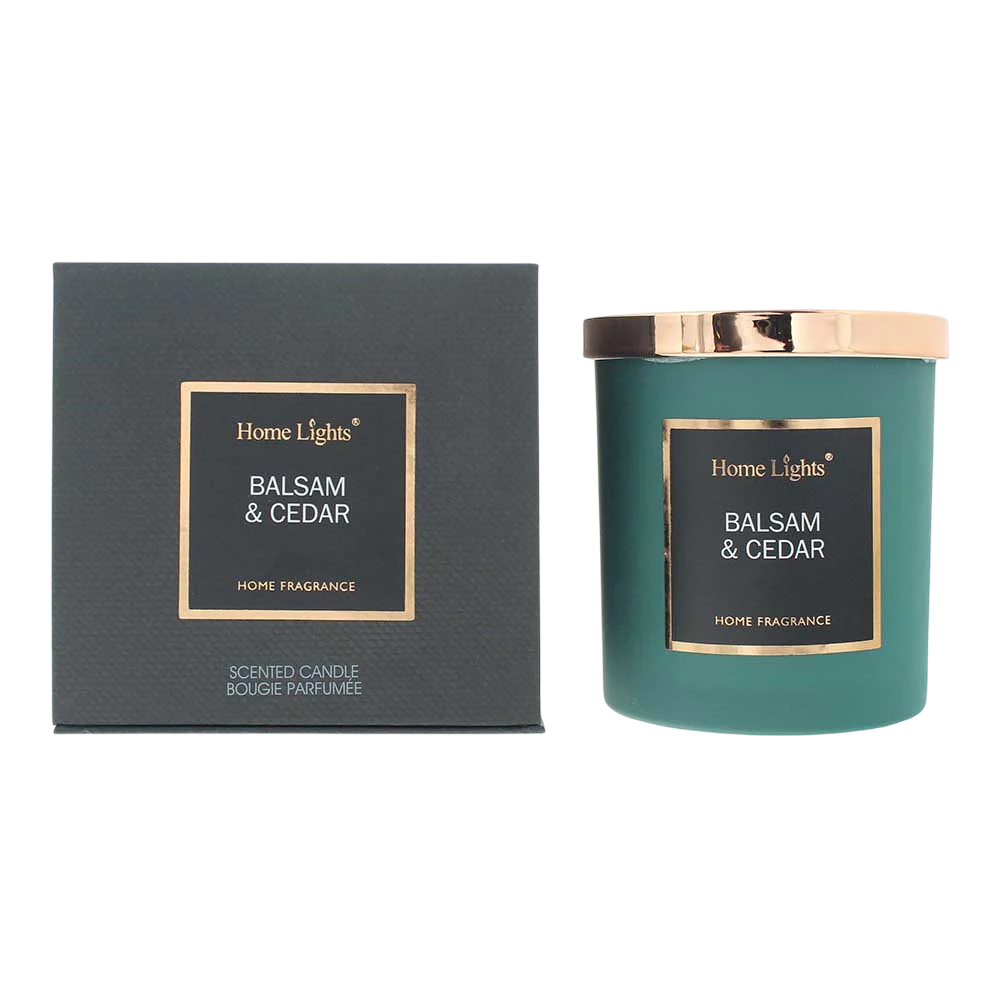 Home Lights, Balsam & Cedar, Ароматизирана свещ, 215 г