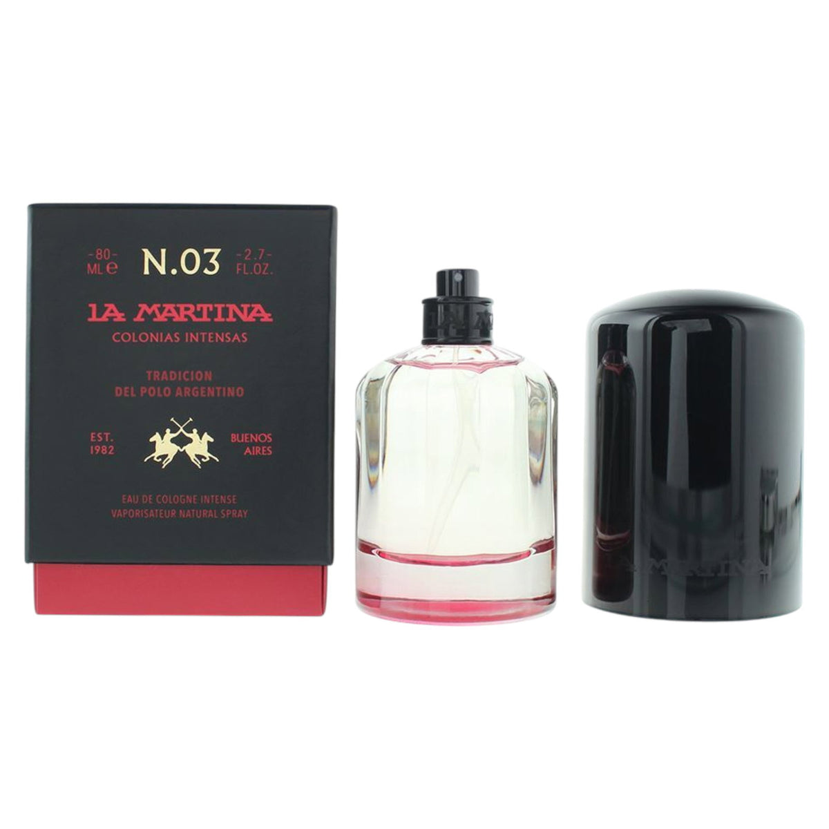 La Martina, Nude Amber Intense, Одьо дьо Кьолн, Унисекс, Бутилка, 80 мл