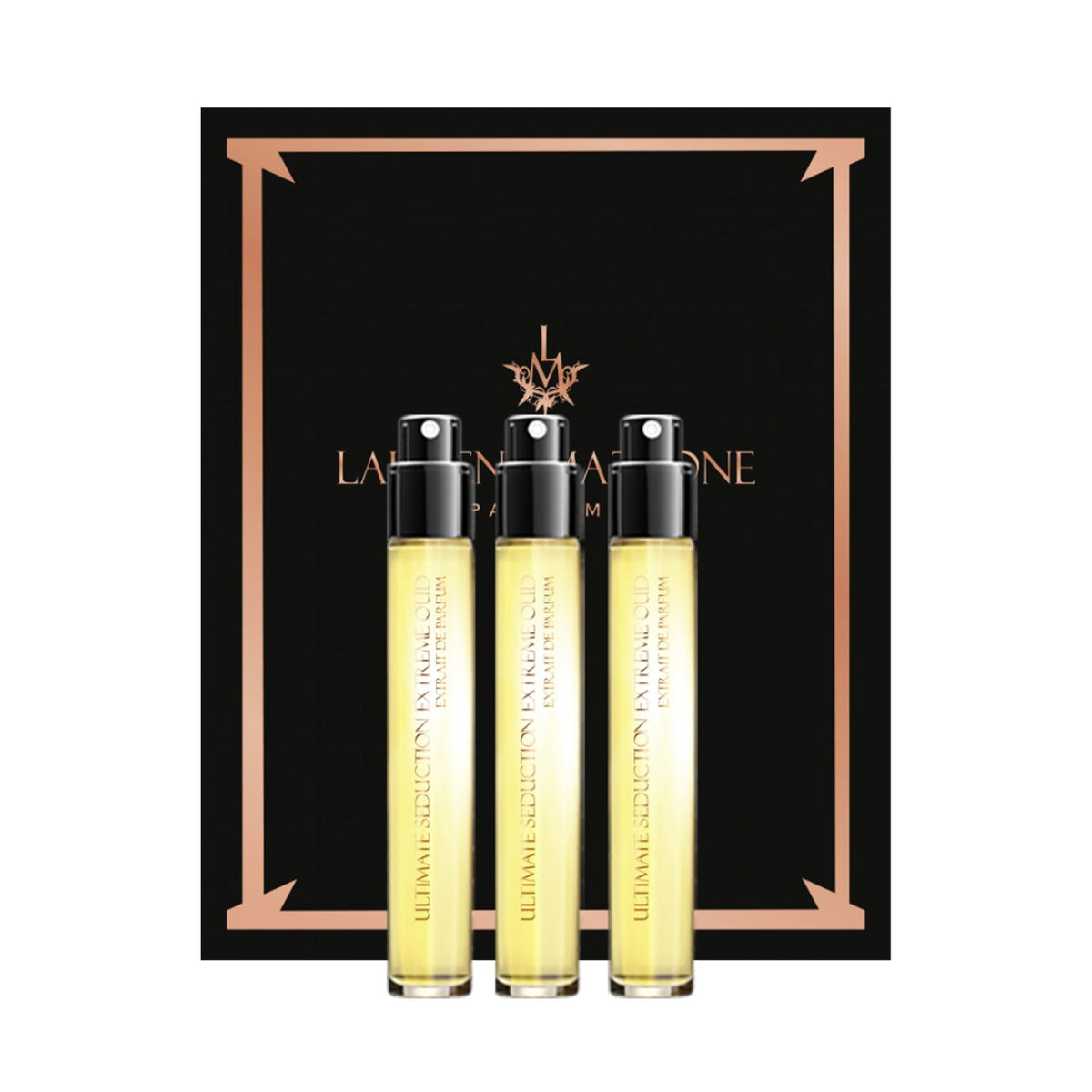 Трио комплект, Laurent Mazzone, Ultimate Seduction Oud, Екстракт от парфюм, Унисекс, 3 бр, 15 мл *Миниатюра