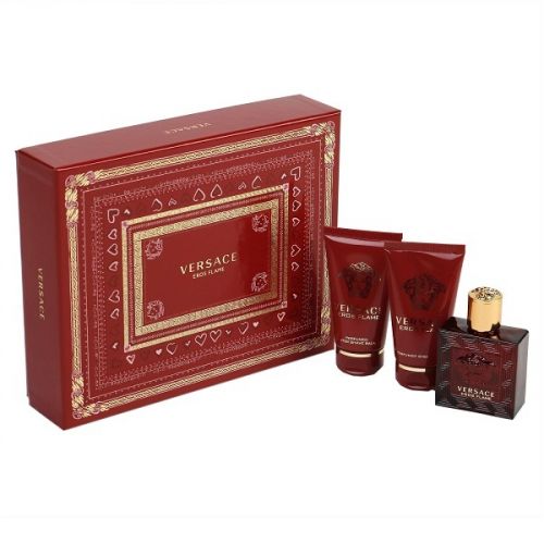  Versace  Eros Flame M Set - EdP 50 ml + a/s balm 50 ml + sh/gel 50 ml /2018 - Zinora.bg Zinora.bg