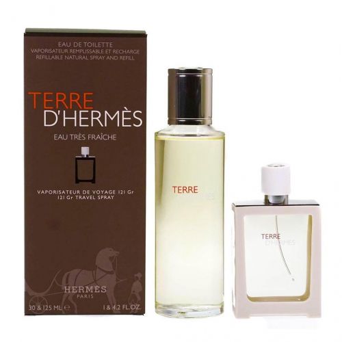  Hermès  Terre d'Hermes Eau Tres Fraiche M Set - EdT 30 refillable spray + EdT 125 ml splash - Zinora.bg Zinora.bg