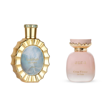 Комбо Lattafa Victoria + Khadlaj La Fede Aura Crisp Flower Zinora.bg