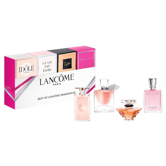 Set Lancome: Idole, Eau De Parfum, For Women, 5 ml *Miniature + La Vie Est Belle, Eau De Parfum, For Women, 4 ml *Miniature + Tresor, Eau De Parfum, For Women, 7.5 ml *Miniature + Miracle, Eau De Parfum, For Women, 5 ml *Miniature Zinora.bg