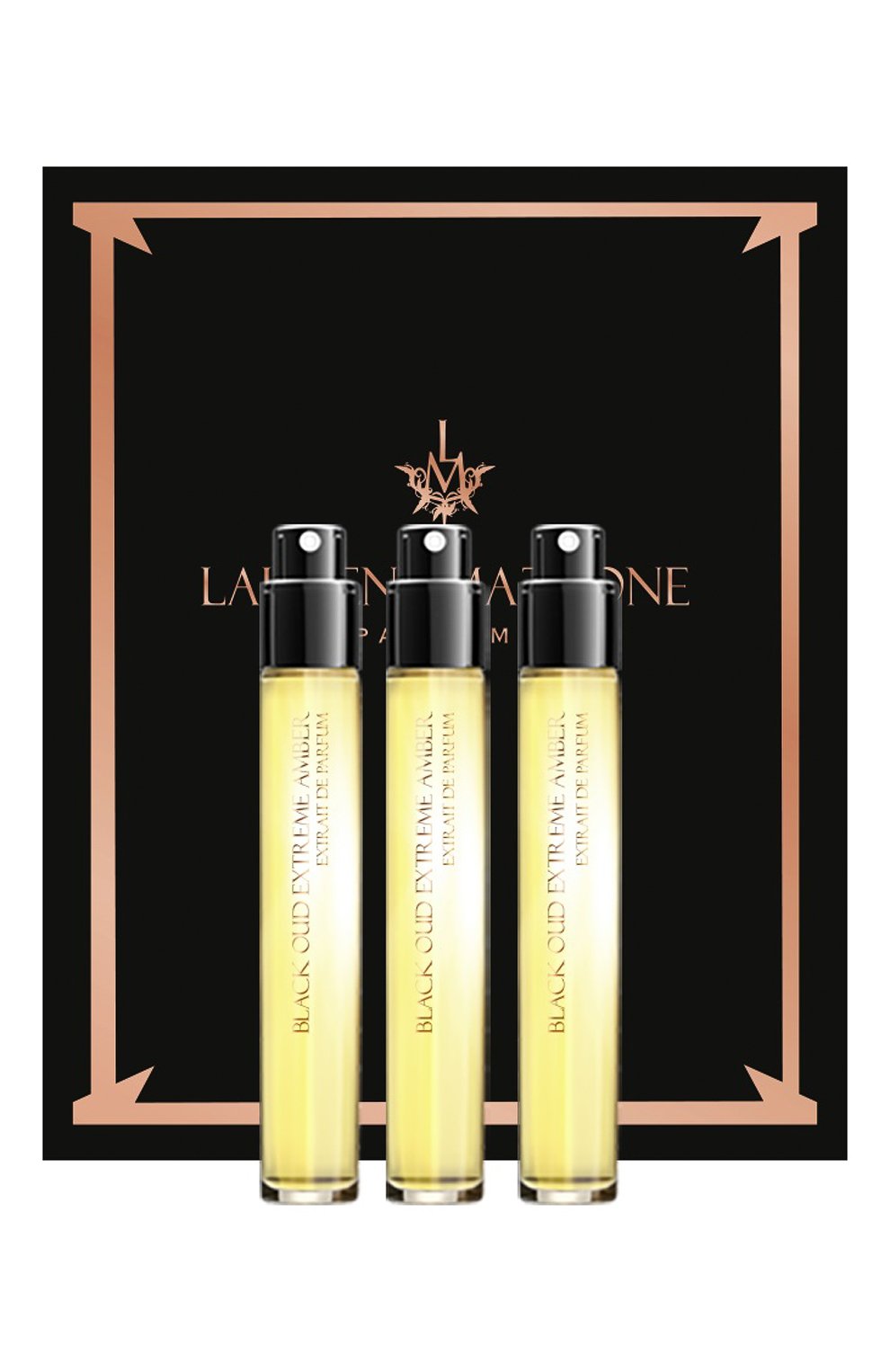 Комплект, Laurent Mazzone, Black Oud Extreme Amber, Екстракт от парфюм, Унисекс, 3 бр, 15 мл