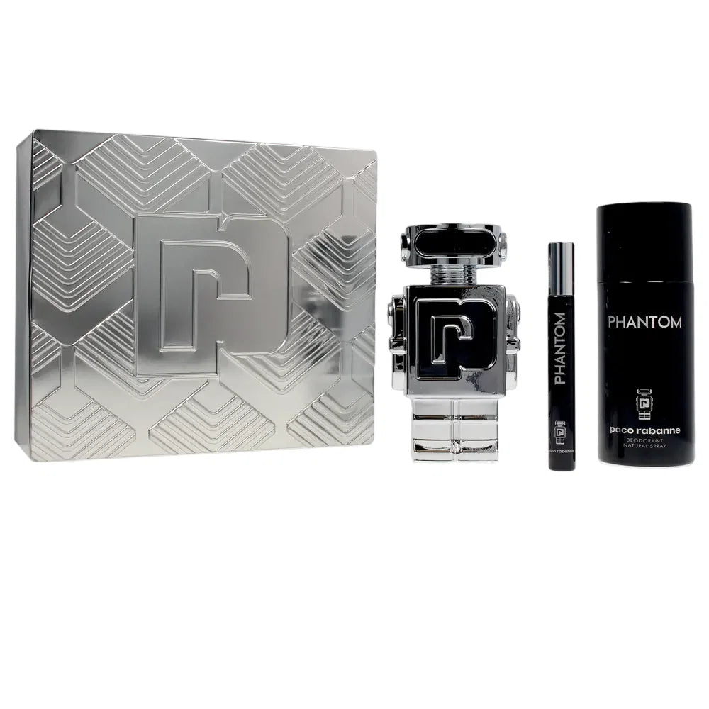 Set Paco Rabanne: Phantom, Eau De Toilette, For Men, 100 ml + Phantom, Eau De Toilette, For Men, 10 ml + Phantom, Deodorant Spray, For Men, 150 ml