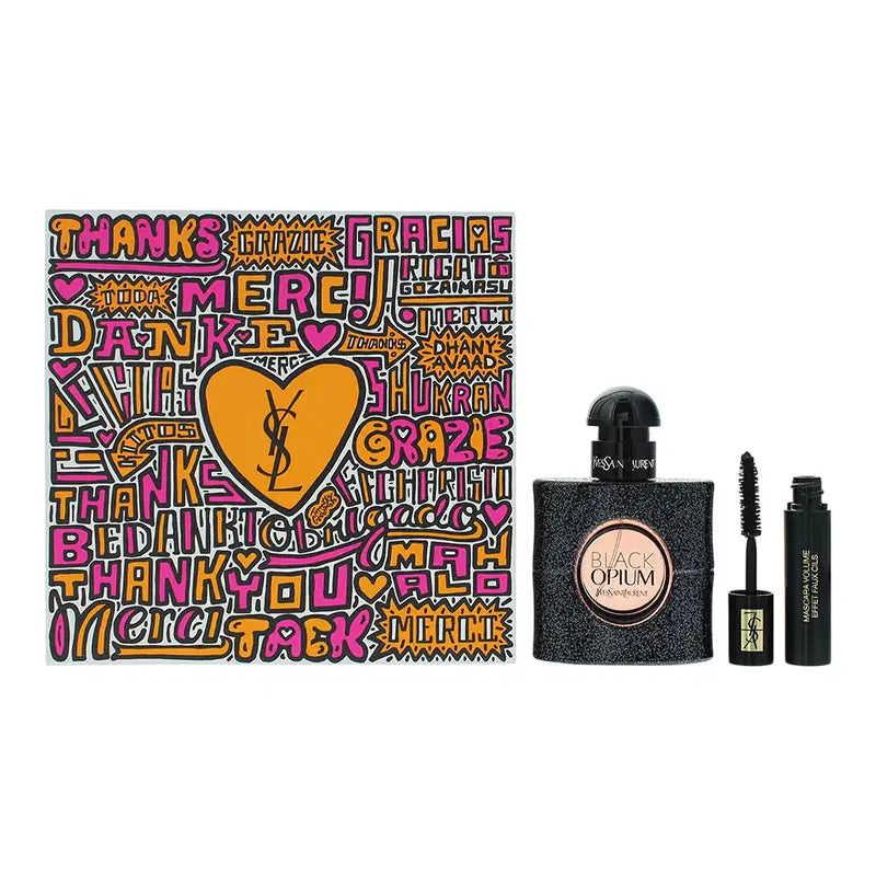 Set Yves Saint Laurent: Black Opium, Eau De Parfum, For Women, 30 ml + Volume Effet Faux Cils, Mascara, Black, 2 ml *Miniature