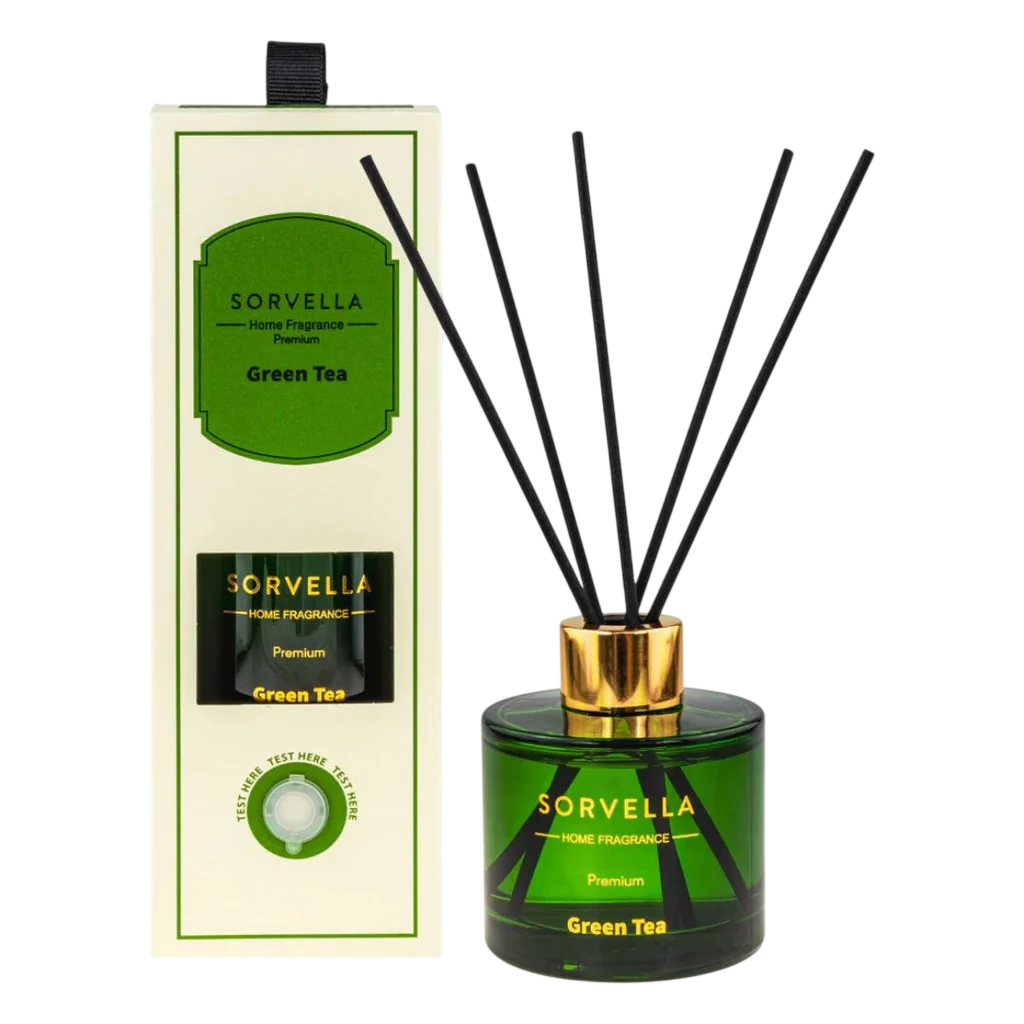Sorvella, Green Tea, Ароматни пръчици, Ароматизатор с пръчици, Зелен, 120 мл