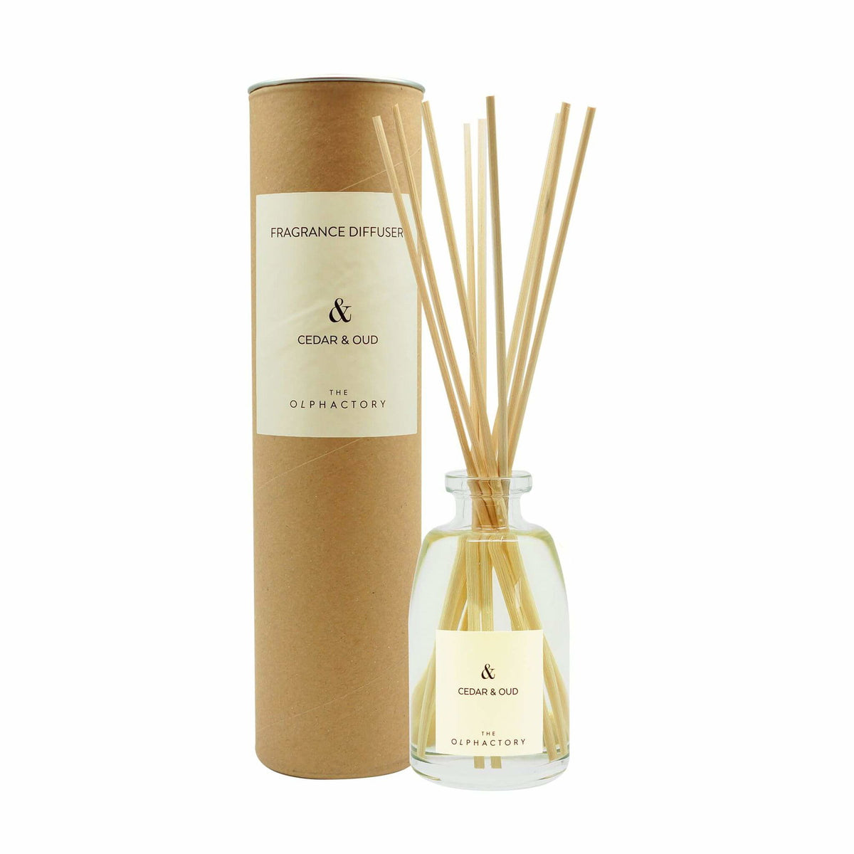 The Olphactory, Cedar & Oud, Ароматни пръчици, Дървесен, Ароматизатор с пръчици, 250 мл