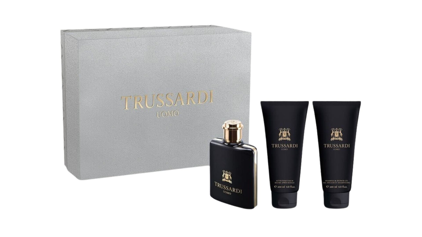 Trussardi Uomo Gift Set - EDT 100 ml + Aftershave Balm 200 ml + Shampoo&Shower Gel 200 ml за мъже