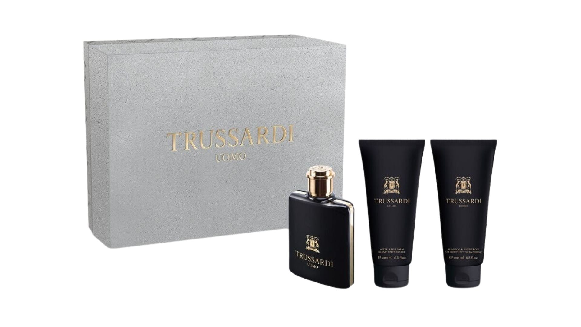 Trussardi Uomo Gift Set - EDT 100 ml + Aftershave Balm 200 ml + Shampoo&Shower Gel 200 ml за мъже