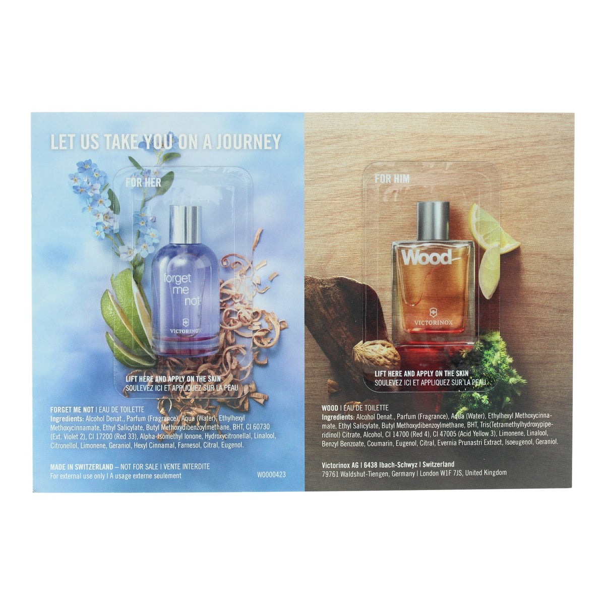 Victorinox Swiss Army, Wood & Forget Me Not, Тоалетна вода, Унисекс, *Пример